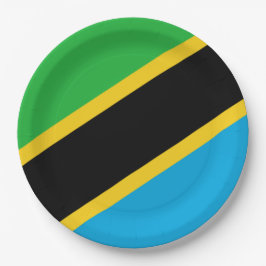 tansanische Flagge Pappteller
