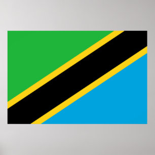 tansanische Flagge Poster