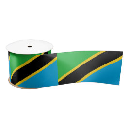 tansanische Flagge Satinband