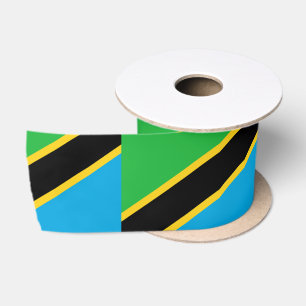 tansanische Flagge Satinband