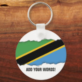 tansanische Flagge Schlüsselanhänger (Vorderseite)
