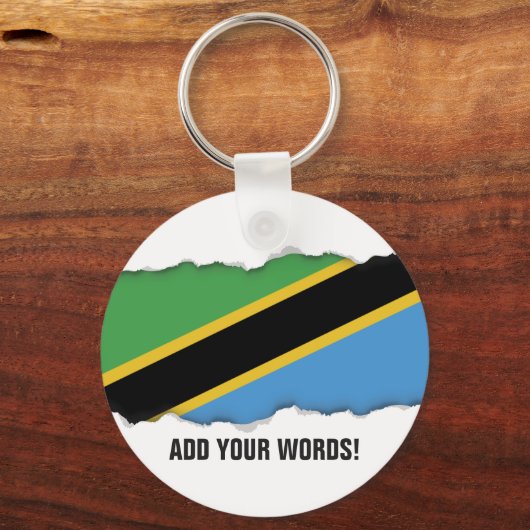 tansanische Flagge Schlüsselanhänger (Vorderseite)