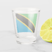tansanische Flagge Schnapsglas (Rückseite)