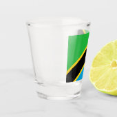 tansanische Flagge Schnapsglas (Links)