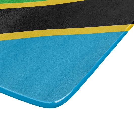 tansanische Flagge Schneidebrett (Ecke)