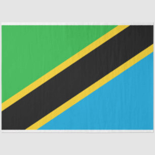 tansanische Flagge Seidenpapier