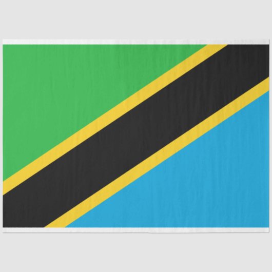 tansanische Flagge Seidenpapier (Vorderseite)
