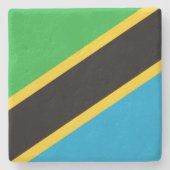 tansanische Flagge Steinuntersetzer (Vorderseite)