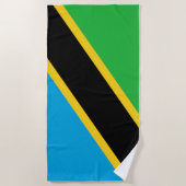 tansanische Flagge Strandtuch (Vorderseite)