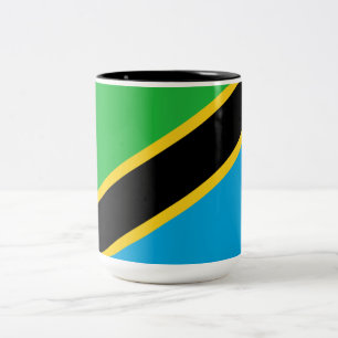Tansanische Flagge Zweifarbige Tasse