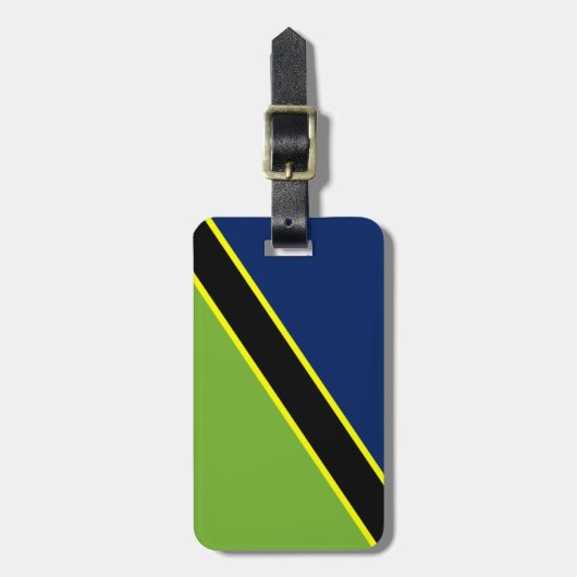 Tansanischer Flaggen-Gepäckanhänger Gepäckanhänger (Vorderseite vertikal)