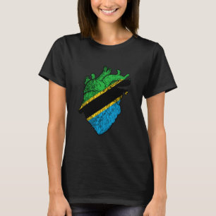 Tansanischer Stolz Tansanische Wurzeln Tansania-Fl T-Shirt