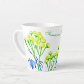 Tansy auf einer kleinen Latte Tasse (Linke Ecke)