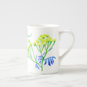 Tansy auf einer Knochen-China-Tasse Porzellantasse