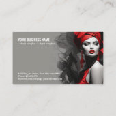 Tantalisation Elegance: Rote Frau mit feinem Schwa Visitenkarte (Rückseite)