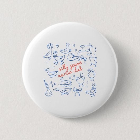 Tantante Albern Gänsefeier Muttertag Albern Gänseh Button (Vorderseite)