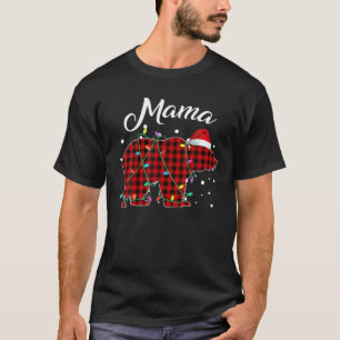 Tantchen Bär Buffalo Kariert Matching Weihnachtsfa T-Shirt