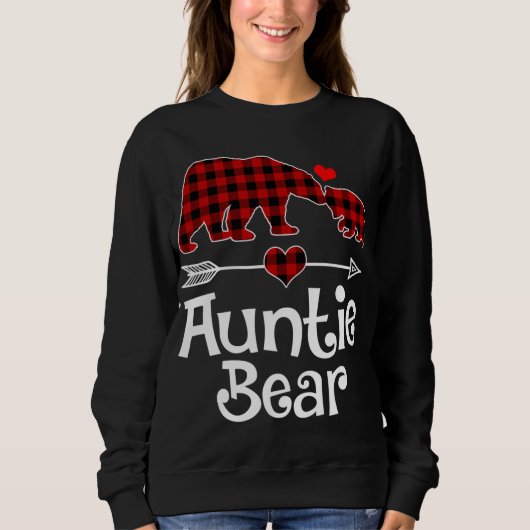Tantchen Bear Christmas Pajama Red Kariert Buffalo Sweatshirt (Vorderseite)