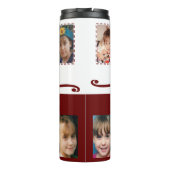 Tantchen fügen Sie einen Namen Foto Collage weiß b Thermosbecher (Rückseite)