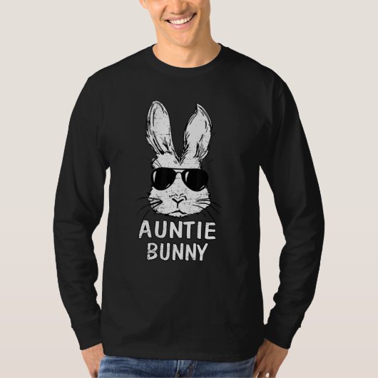 Tantchen Sonniges Gesicht mit Sonnenbrille Ostern T-Shirt (Vorderseite)