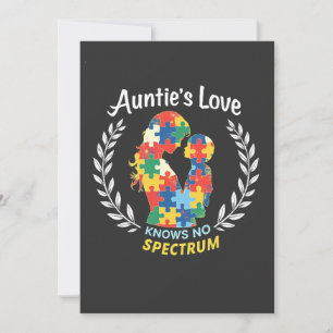 Tantchens Liebe kennt kein Autismus-Spektrum-Bewus Einladung