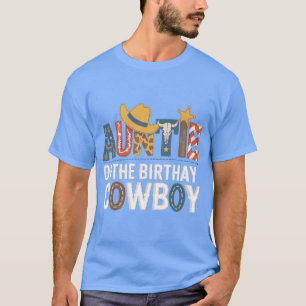 Tante 1. Geburtstag Cowboy Western-Design Mädchen T-Shirt