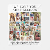 Tante 30 Foto Collage White Fleecedecke (Vorderseite)