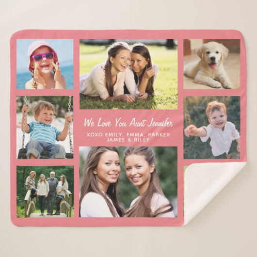 Tante 8 FotoCollage Sherpadecke (Vorderseite (Horizontal))