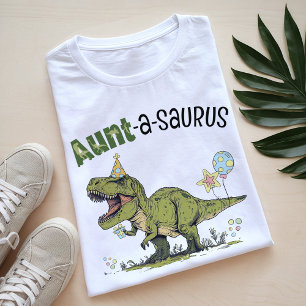 Tante-a-saurus Dinosaur Thema Kindergeburtstag Par T-Shirt