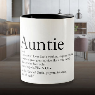 Tante aller Zeiten, Definition von Tante Zweifarbige Tasse