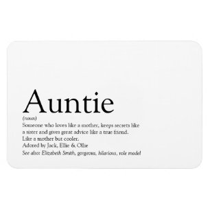 Tante aller Zeiten, Tante, Tia Definition Magnet