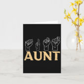 Tante Asl American Sign Language Interpreter Deaf Karte (Gelbe Blume)