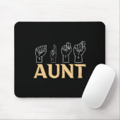 Tante ASL American Sign Language Interpreter Deaf Mousepad (Mit Mouse)