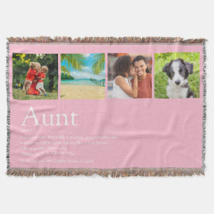 Tante Auntie Definition Pink Foto-Collage Decke