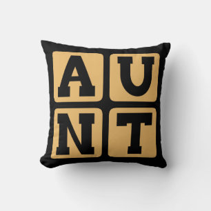 TANTE Aunty Auntie Wort Lustig Familientreffen Kissen