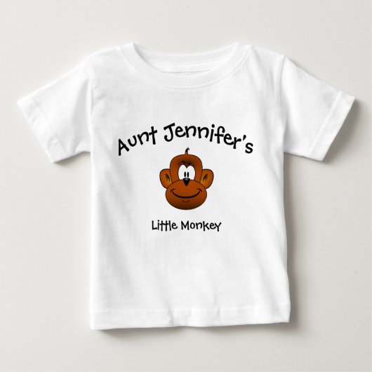 Tante Baby Clothes Little Monkey Niece Nephew Baby T-shirt (Vorderseite)