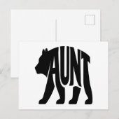 Tante Bär Feiertagspostkarte (Vorne/Hinten)
