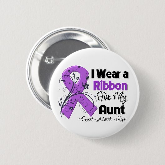 Tante - Bauchspeicheldrüsenkrebs Button (Vorne & Hinten)