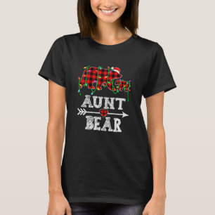 Tante Bear Christmas Pajama Red Kariert Buffalo T-Shirt