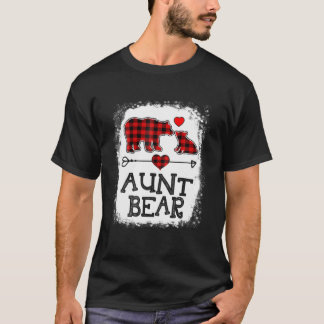 Tante Bear Christmas Pajama Rotes Kariert Buffalo  T-Shirt