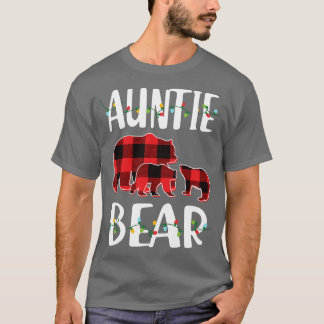 Tante Bear Red Kariert Weihnachts Pajama Matching T-Shirt
