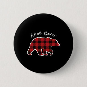 Tante Bear Women Red Kariert Christmas Pajama Gesc Button