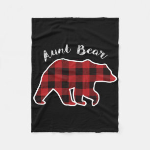 Tante Bear Women Red Kariert Christmas Pajama Gesc Fleecedecke