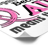 Tante bedeutet die Welt für mich Brustkrebs Poster (Ecke)