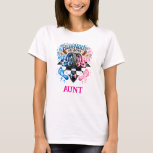 Tante bei Geschlechtsenthüllung mit Rennwagen Burn T-Shirt