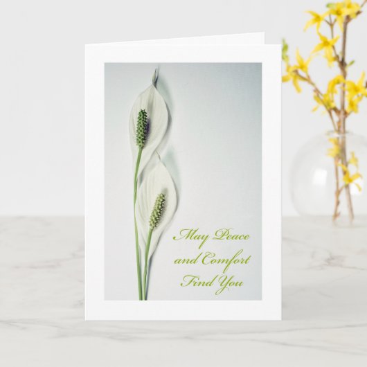Tante Beileid mit Friedenslehre in Soft Tones Card Karte (Gelbe Blume)