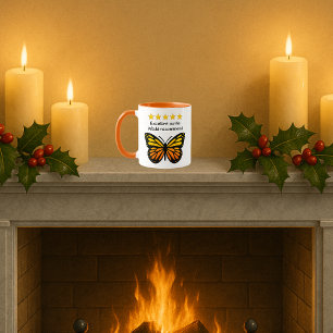 Tante benutzerdefinierte Textschmetterling Tasse
