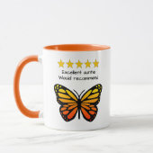 Tante benutzerdefinierte Textschmetterling Tasse (Links)