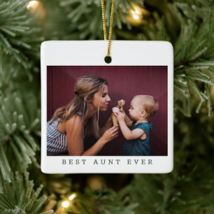 Tante Beste jemals individuelle Foto-Andenken-Weih Keramikornament