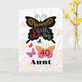 Tante Birthday Card Karte (Gelbe Blume)